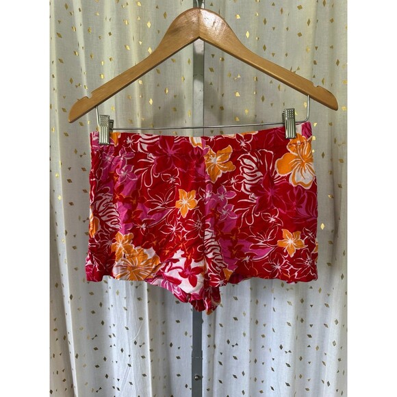 NWOT Roxy Women's Hawaiian Inspired Hibiscus Easy Does It Pull On Shorts M - Picture 2 of 6